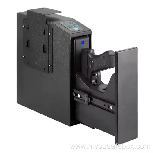 Safe Wall-Mounted Fingerprint Steel Car Portable Secure Gun Safes Locking Box for Pistols Keys Safes